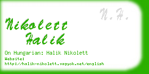 nikolett halik business card